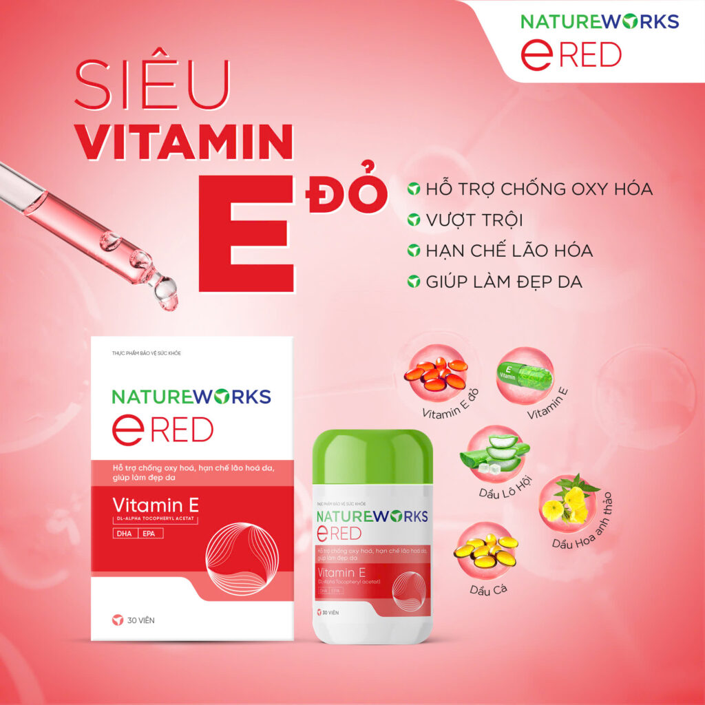 Viên uống vitamin E đỏ NatureWorks