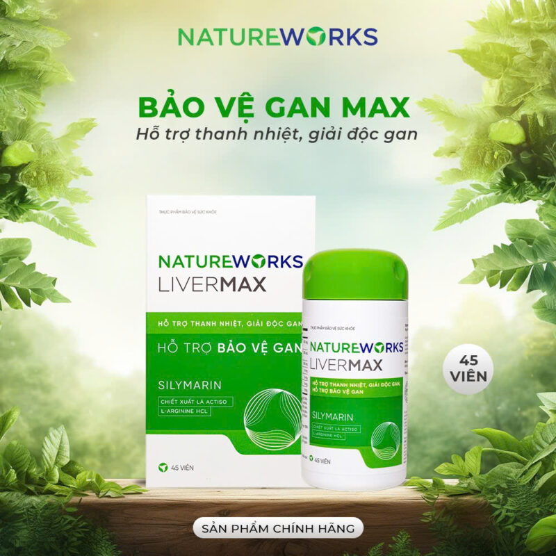 Viên Uống Bảo Vệ Gan LiverMax NatureWorks Hỗ Trợ Thanh Nhiệt, Giải Độc 45 Viên