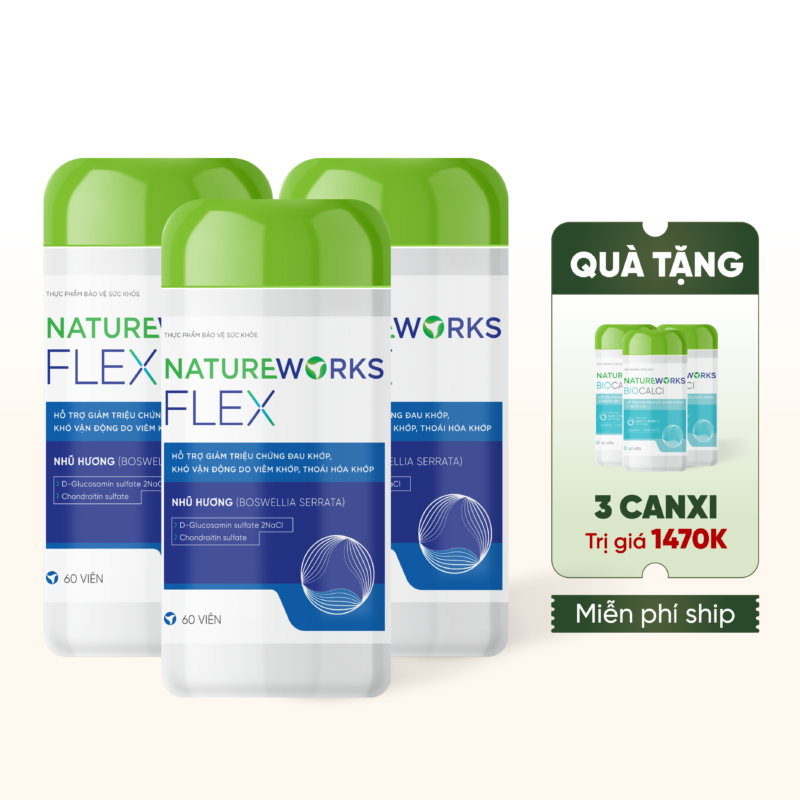 Combo 3 Hộp Xương Khớp NatureWorks Tặng 3 CanXi